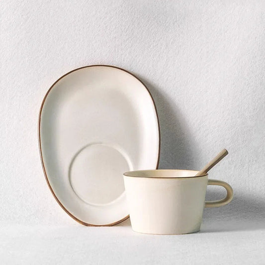Ceramic Mug & Plate Set 180ml
