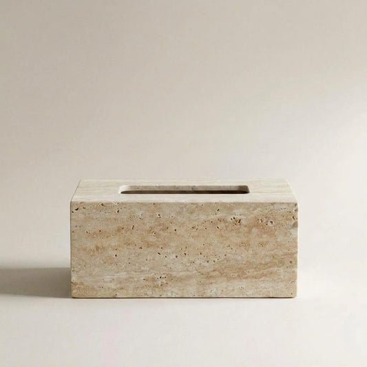 Natural Travertine Tissue Box Cover